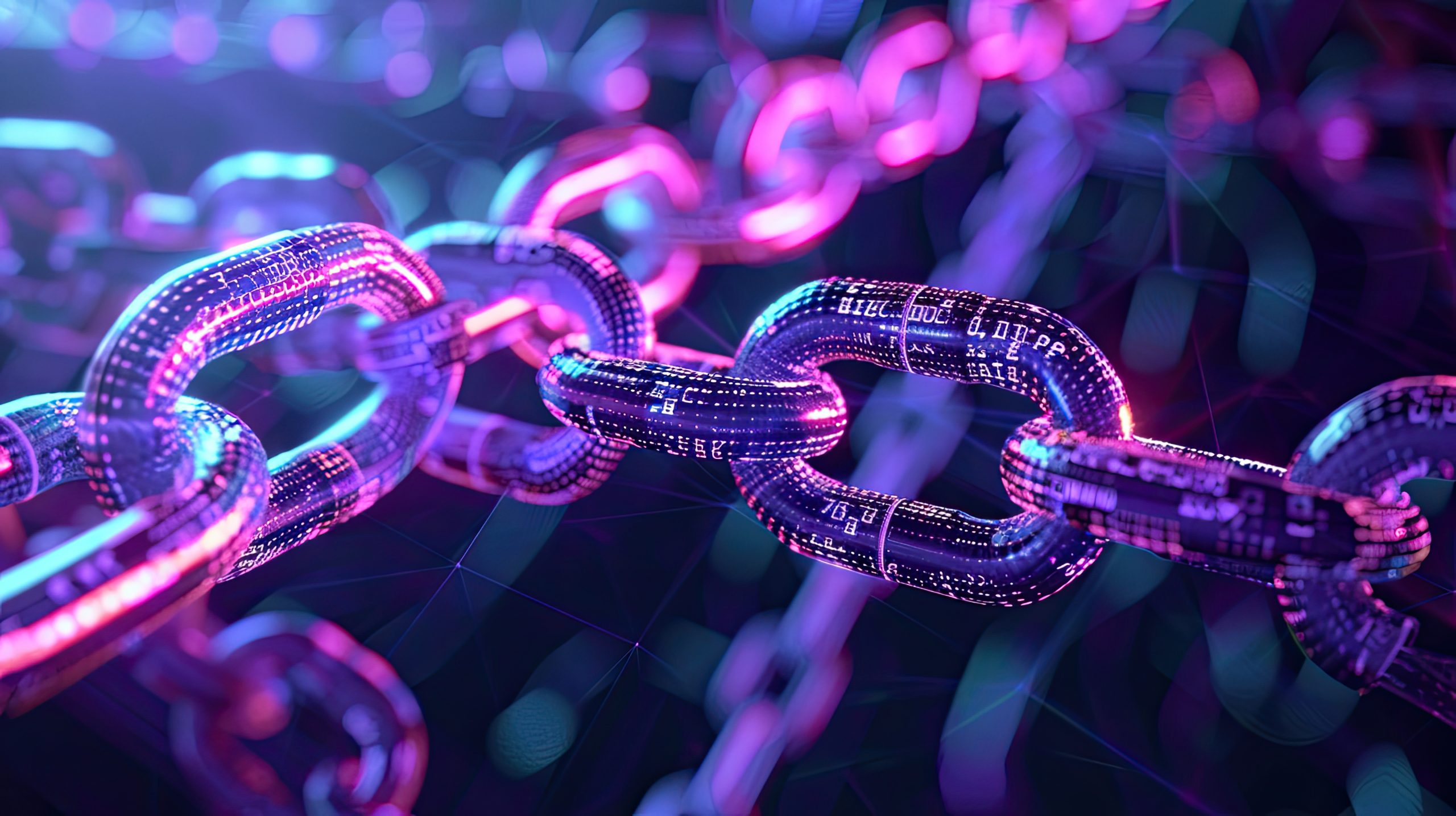 Blockchain 3d render