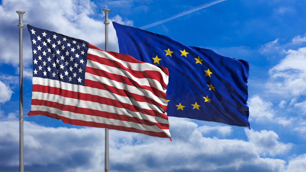 EU and US flags