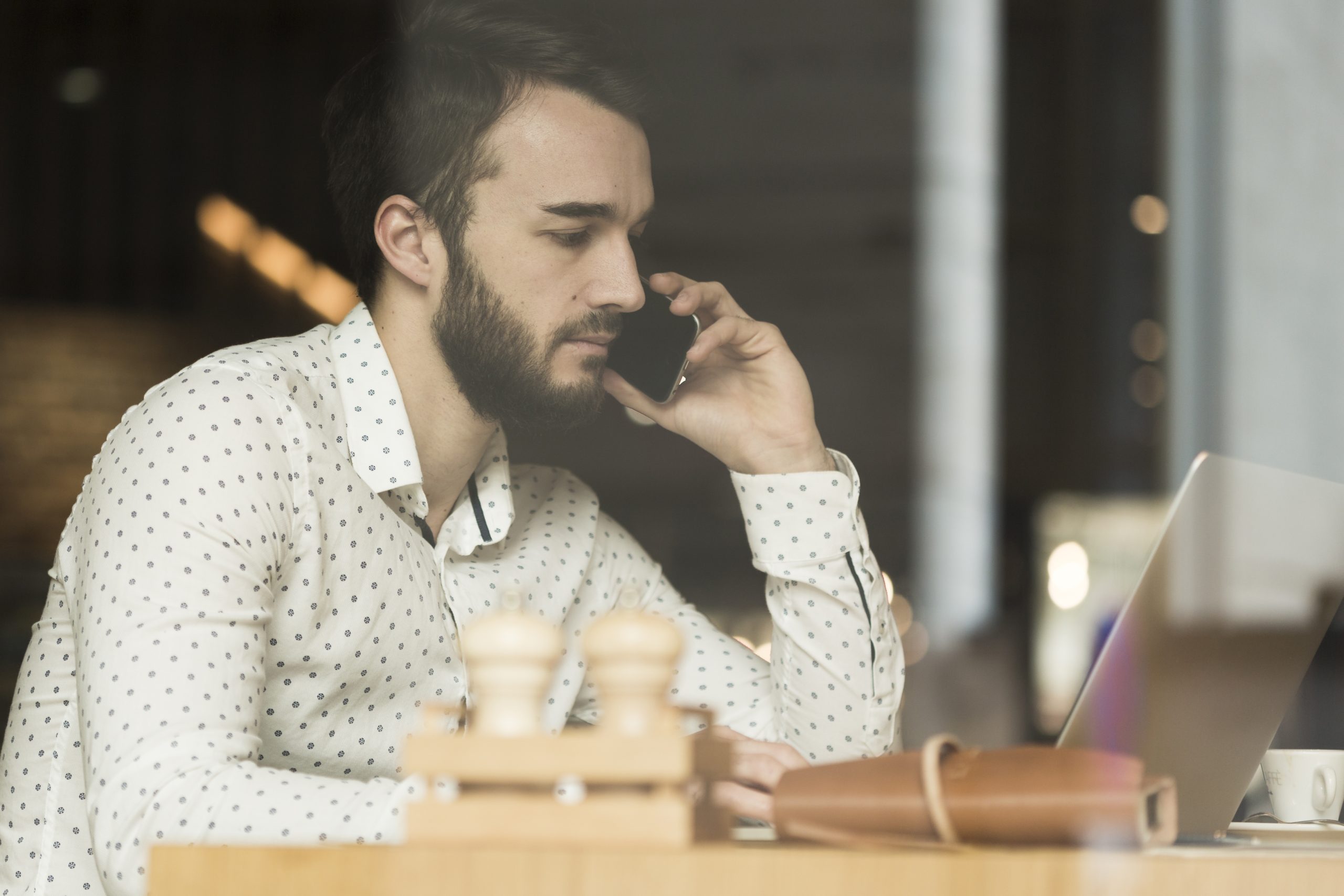 Entrepreneur in a coffee shop